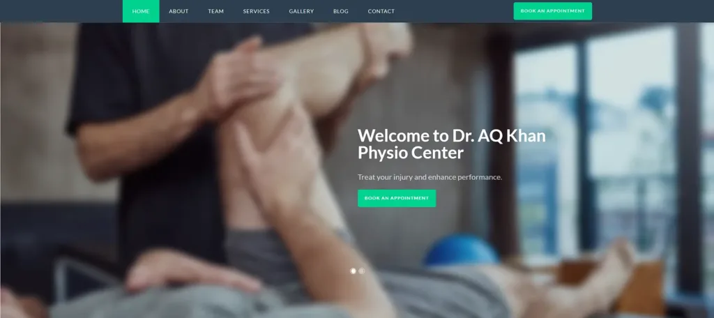 Dr. AQ Khan — Physical Therapy Website