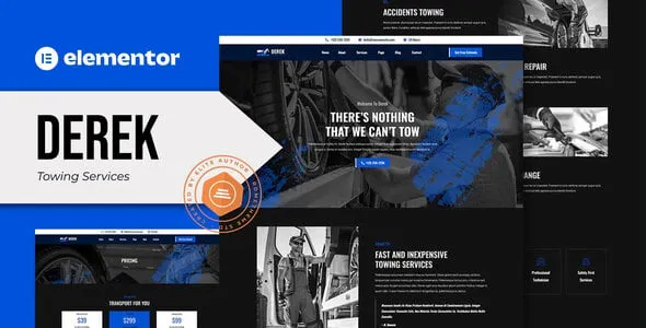 derek tow truck company wp theme