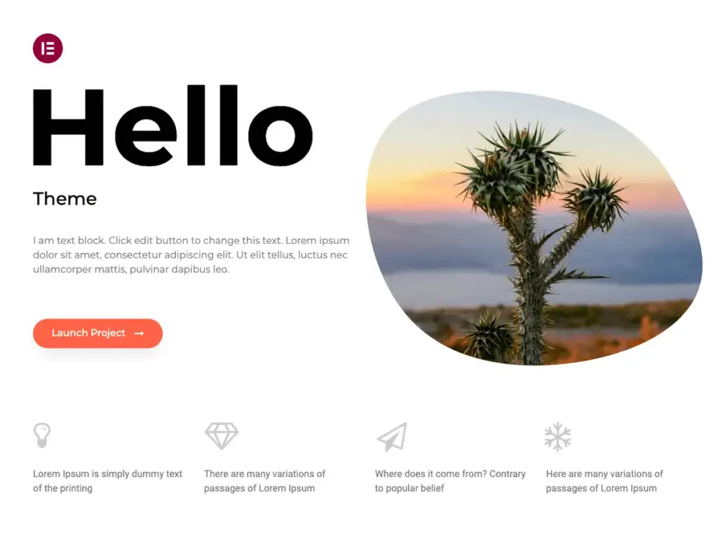 hello elementor wp theme